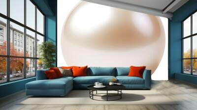 PNG Lustrous pearl on white background Wall mural