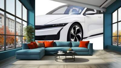 PNG Luxury electric car vehicle wheel white background. Wall mural