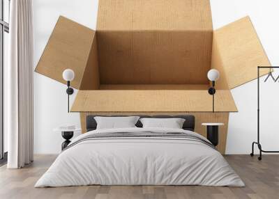 PNG Open cardboard box on white Wall mural