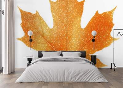 PNG Orange maple leaf icon plant shape tree. Wall mural