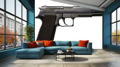 PNG Pistol handgun weapon white background. Wall mural