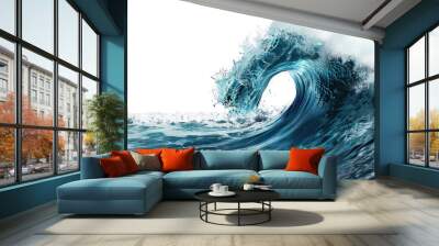 PNG Powerful ocean wave crashing beautifully Wall mural