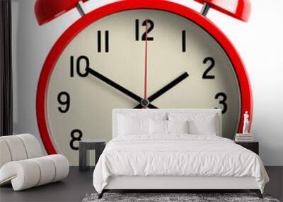 PNG red alarm clock, transparent background Wall mural