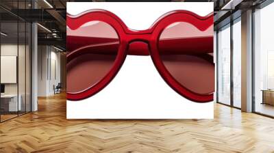 PNG Red heart sunglasses white background accessories. Wall mural