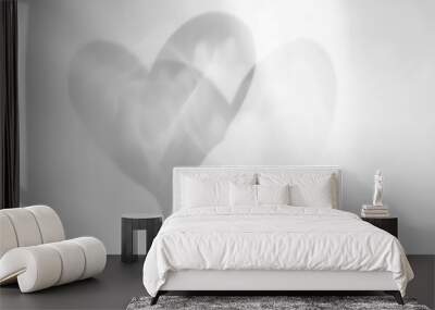 PNG  Romantic heart shadows on wall Wall mural