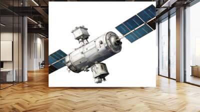 PNG Satellite space white background spacecraft. Wall mural