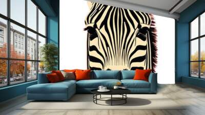 PNG Silkscreen illustration of a zebra wildlife animal mammal. Wall mural