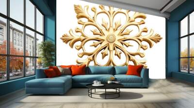 PNG Snowflake gold snowflake jewelry. Wall mural