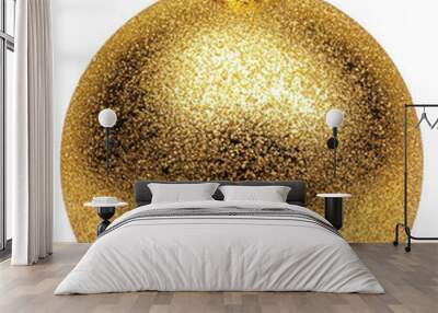 PNG Sparkling golden Christmas ornament ball Wall mural