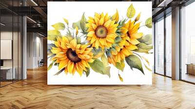 PNG Sunflower plant inflorescence invertebrate. Wall mural