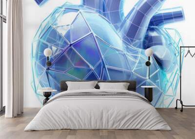 PNG Technology heart blue accessories. Wall mural