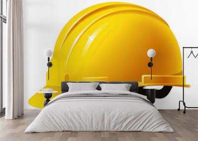 PNG Yellow safety helmet hardhat yellow white background. Wall mural