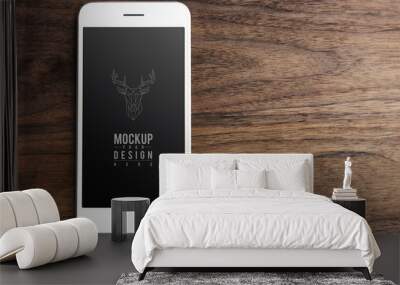 premium mobile phone screen mockup template Wall mural