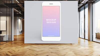 Premium mobile phone screen mockup template Wall mural