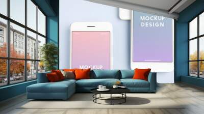 premium mobile phone screen mockup template Wall mural