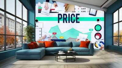 Price Amount Cost Commerce Sale Retail Concept Wall mural