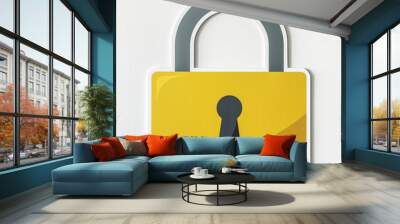 Privacy safety lock icon symbol Wall mural