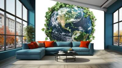 Real earth green plant astronomy. Wall mural