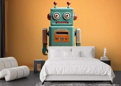 Robot toy technology machine. Wall mural