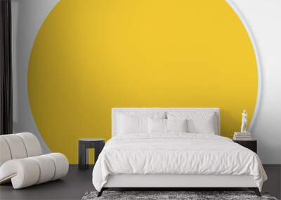 Round empty yellow circle vector illustration Wall mural