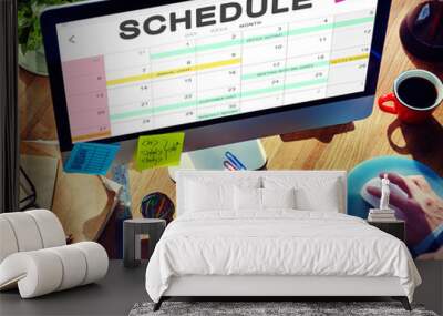 Schedule Activity Calendar Appointment Concept Wall mural