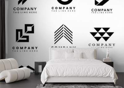 Set of company logo design ideas vector Wall mural