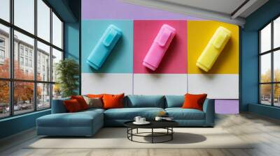 Set of highlight marker pens Wall mural