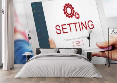 Settings Electronic Device Homepage Concept Wall mural