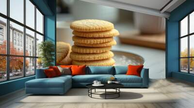 Shortbread Cookies cookies plate food snickerdoodle. Wall mural