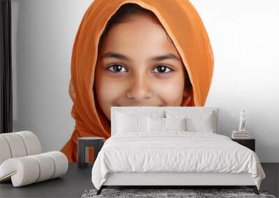 Sikh girl portrait smile photo. Wall mural