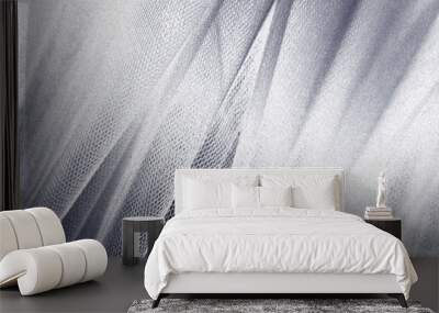 Silver snakeskin fabric texture Wall mural