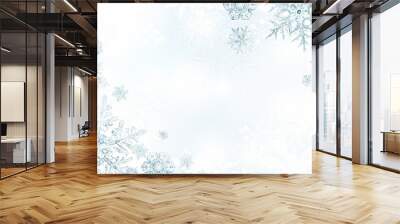 Snowflake Christmas icy frame png Wall mural