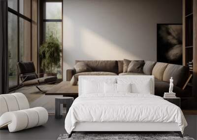 Sofa chair room architecture. Wall mural