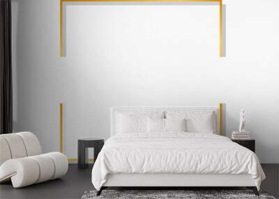 Square gold  frame on a blank background vector Wall mural