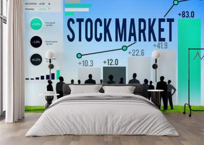 Stock Market Graph Growth Improvement Concept Wall mural