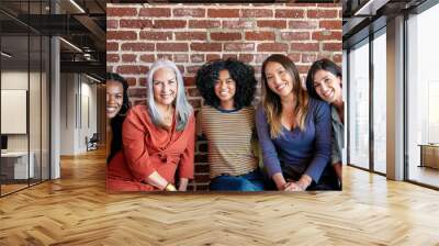 Strong women supporting each other Wall mural