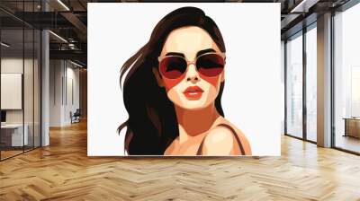 Stylish woman wearing sunglasses Wall mural