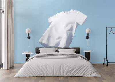 T-shirt sleeve white coathanger. Wall mural