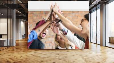 Teamwork Power Successful Meeting Workplace Concept Wall mural