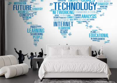 Technology Networking Connection Global Communication Concept Wall mural