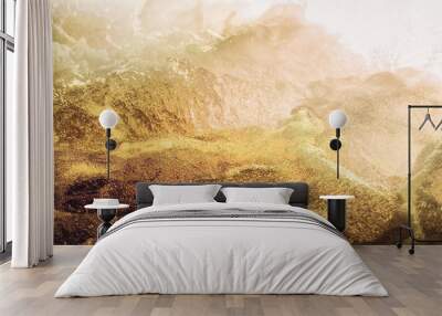 Textured gold background Wall mural