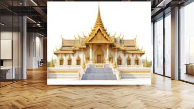 Thai Temple temple architecture building. Wall mural