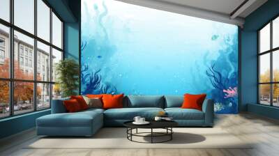 Underwater background backgrounds outdoors nature. Wall mural