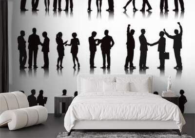 Vector of  Business People in Different Actions Wall mural