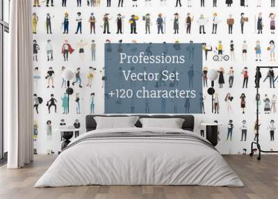 Vector set of illustrated people Wall mural