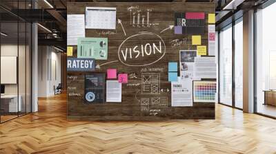 Vision Inspiration Motivation Objective Planning Concept Wall mural