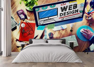 Web Design Development Style Ideas Interface Concept Wall mural