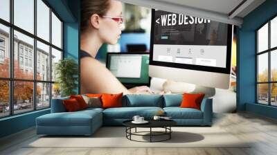 Web Design Internet Website Responsive Software Concept Wall mural