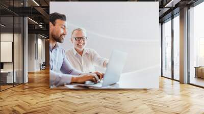 web developers working on a laptop Wall mural