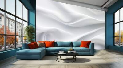 White backgrounds abstract silk. Wall mural